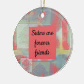 Viktorianische Pastel Rose Floral Schwestern sind Keramik Ornament (Links)