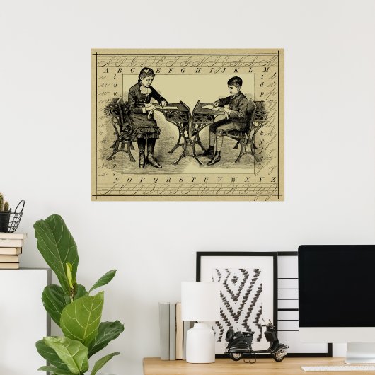 VIKTORIANISCHE PENMANSCHAFT POSTER (Heimbüro)