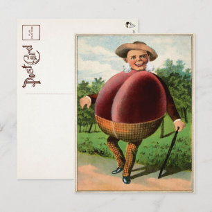Viktorianische Pflaumenmann-Postkarte Postkarte