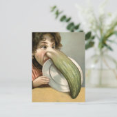 Viktorianische Pickle Nose Frau Postkarte (Stehend Vorderseite)