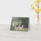 Viktorianische Picnic-Karte der alten Zeit Karte (Gelbe Blume)