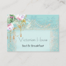 Viktorianische Pink Roses Business Cards Visitenkarte