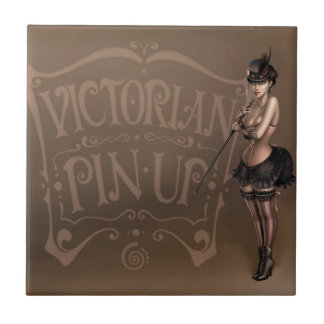 Viktorianische Pinupmädchenfliese Fliese