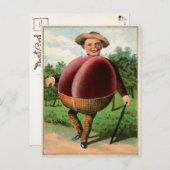 Viktorianische Plum Man Postkarte (Vorne/Hinten)