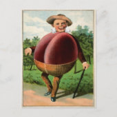 Viktorianische Plum Man Postkarte (Vorderseite)
