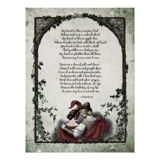 Viktorianische Poesie Art Rossetti "Liebe" Glosse Poster