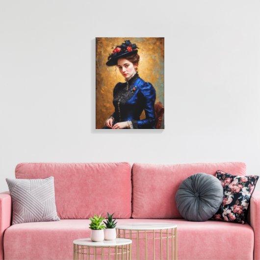 Viktorianische Portraitmalerei Leinwanddruck (Insitu (Wohnzimmer))