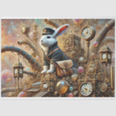 Viktorianische postalische Rabbit Steampunk Decoup Seidenpapier (Vorderseite)