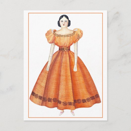 Viktorianische Puppenkarte Postkarte (Vorderseite)