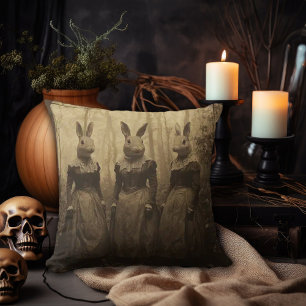 Viktorianische Rabbit Ladys Kissen