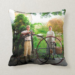 Viktorianische Radfahrer Kissen