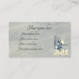 Viktorianische Radlerin Visitenkarte