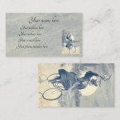 Viktorianische Radlerin Visitenkarte (Vorne/Hinten)