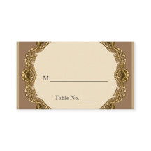 Viktorianische Rahmen in Gold-Hochzeiten-Platzkart