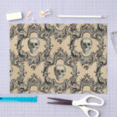 Viktorianische Rahmenskullen Gothic Skelett Seidenpapier (Handwerk)