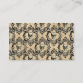 Viktorianische Rahmenskullen Gothic Skelett Terminkarte (Rückseite)