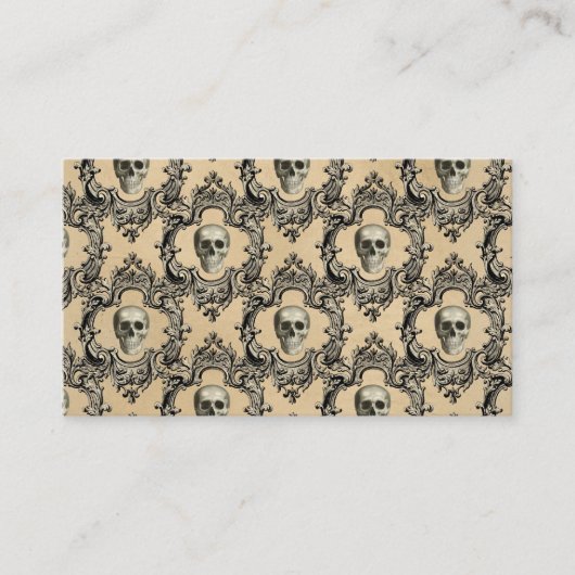 Viktorianische Rahmenskullen Gothic Skelett Visitenkarte (Vorderseite)