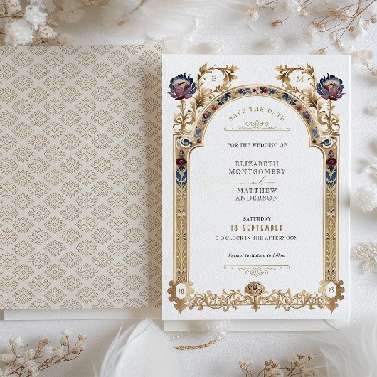 Viktorianische Ranunculus Hochzeit Speichern Sie d Einladung