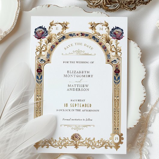 Viktorianische Ranunculus Hochzeit Speichern Sie d Einladung