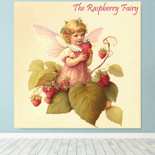 Viktorianische "Raspberry Fairy" Leinwanddruck (Insitu (Holzboden))