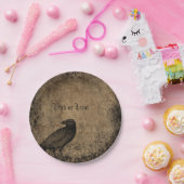 Viktorianische raven Illustration Halloween Thema Pappteller (Party)