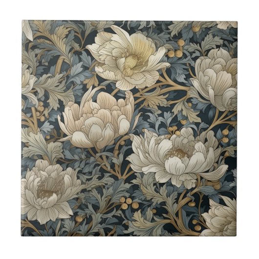 Viktorianische Reben - William Morris Fliese (Vorderseite)