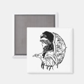 Viktorianische Regency-Frau mit Parasol-Portrait Magnet (Vorderseite/Rückseite)