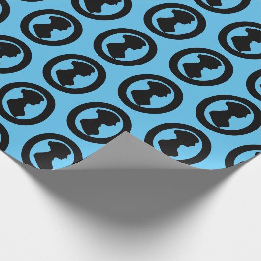 Viktorianische Regency Silhouette Geschenkpapier (Ecke)