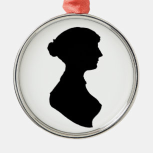 Viktorianische Regency Silhouette Silbernes Ornament
