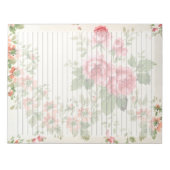 Viktorianische Retro-Rose mit großem Regal Mitte J Notizblock (Vorderseite)