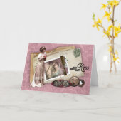 Viktorianische Romantische Liebe Karte (Gelbe Blume)