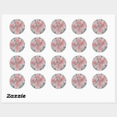 Viktorianische rosa Blätter Design Sticker (Blatt)