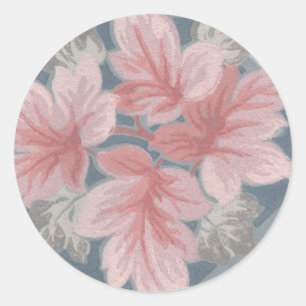 Viktorianische rosa Blätter Design Sticker