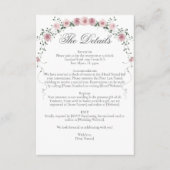 Viktorianische Rosa Blumenstrauß Begleitkarte (Vorderseite)