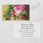 Viktorianische Rosa Cabbage Rose Visitenkarten Visitenkarte (Vorne/Hinten)