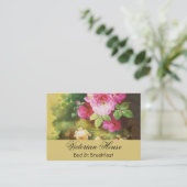 Viktorianische Rosa Cabbage Rose Visitenkarten Visitenkarte (Stehend Vorderseite)