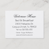 Viktorianische Rosa Cabbage Rose Visitenkarten Visitenkarte (Rückseite)