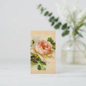 Viktorianische rosa Rose Business Cards Visitenkarte (Stehend Vorderseite)