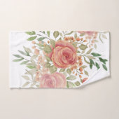 Viktorianische Rosa Rosen Aquarellkunst Badhandtuch Set (Handtuch)