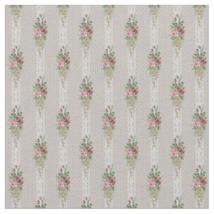 Viktorianische rosa Rosen und weiße Spitzen Stoff