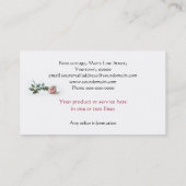 Viktorianische rosa Rosengeschäftskarte Visitenkarte (Rückseite)