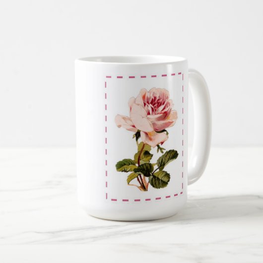 Viktorianische Rosa-Tasse Kaffeetasse (VorderseiteRechts)