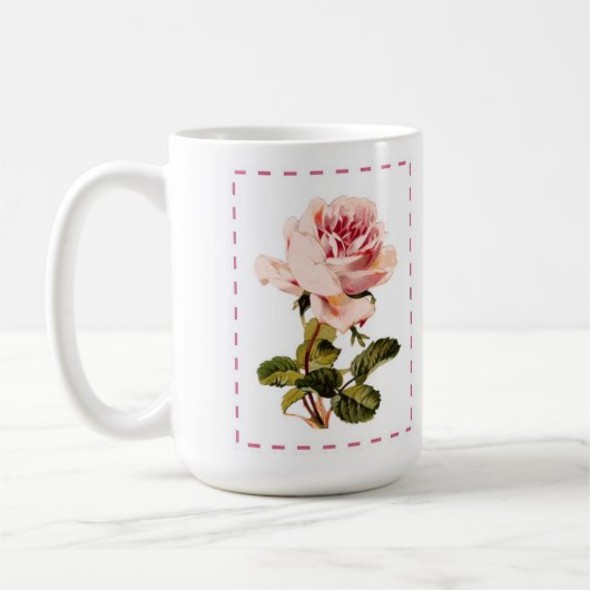 Viktorianische Rosa-Tasse Kaffeetasse (Links)
