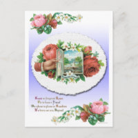 Viktorianische Rose Blumenfreundschaftkarte