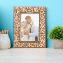 Viktorianische Rose Blumenstrauß Geätzte Rahmen