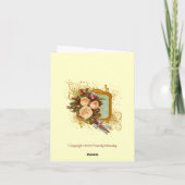 Viktorianische Rose Bouquet-Mitteilungskarten Karte (Rückseite)