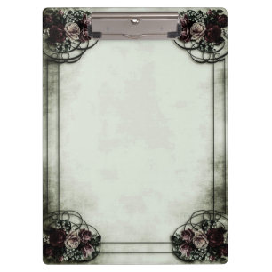 Viktorianische Rose chabby-schicke Zwischenablage Klemmbrett