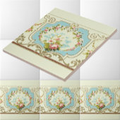 Viktorianische Rose Cluster & Scrolls Border Fliese