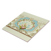 Viktorianische Rose Cluster & Scrolls Border Fliese (Seite)