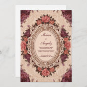 Viktorianische Rose Einladung (Vorne/Hinten)